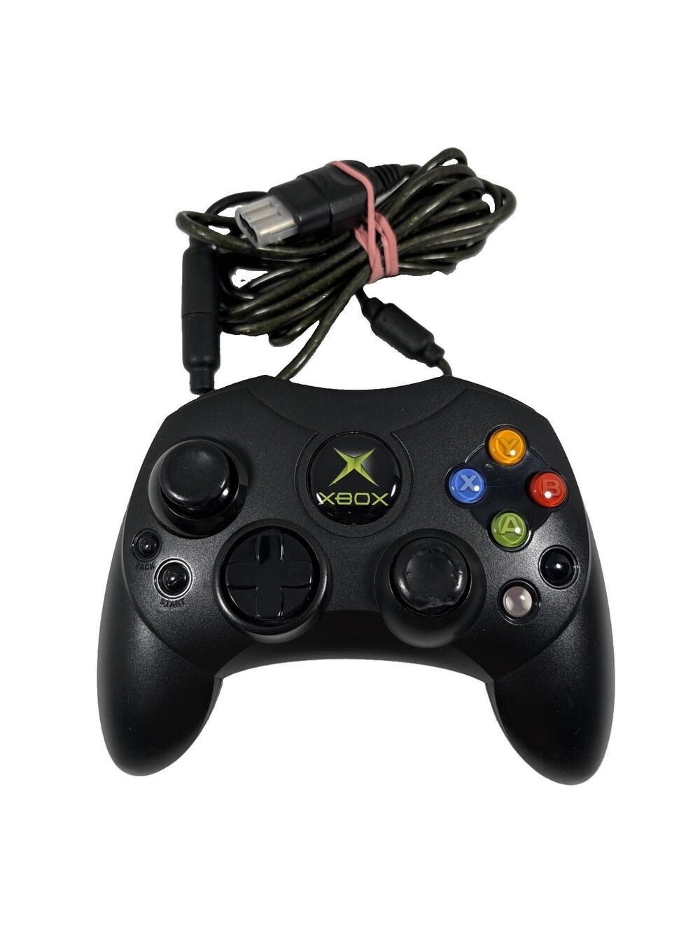 Microsoft Original Xbox Controller S OEM Wired w/ Breakaway Cable Black Tested